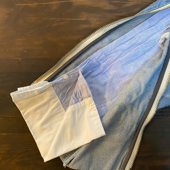 GREG LAUREN DENIM ZIP LOW SLUNG JEANS - Picture 4 of 6